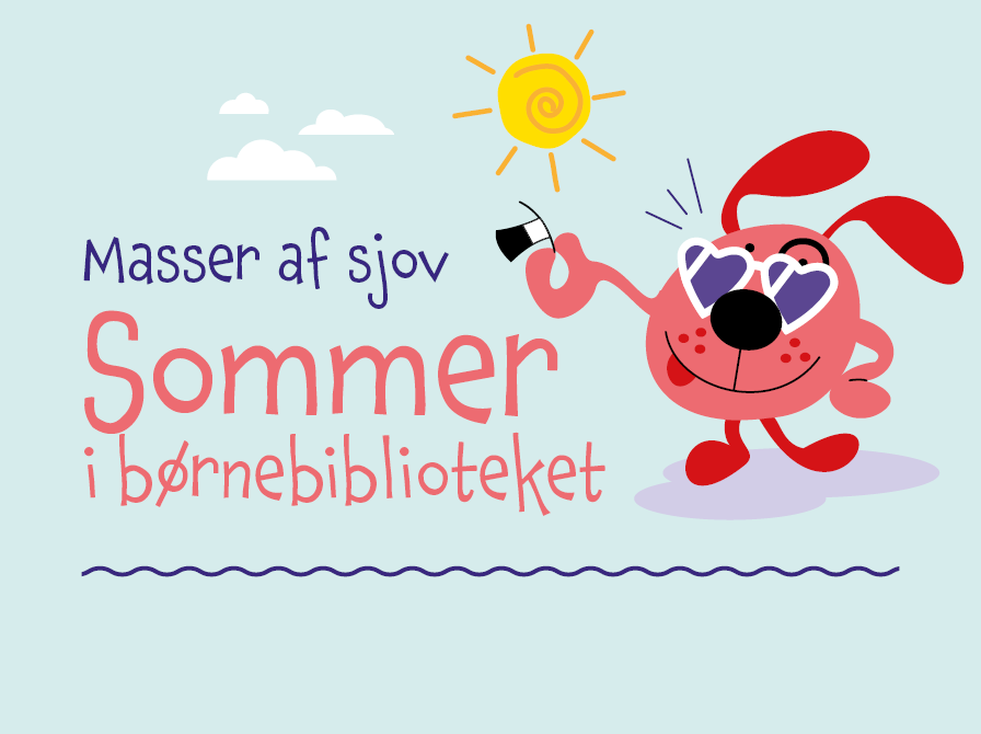 Sommer i børnebiblioteket og en sjov hund med hjertesolbriller